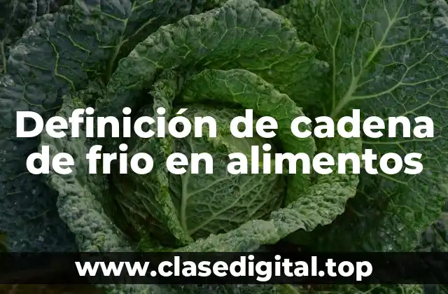 Definición de cadena de frio en alimentos