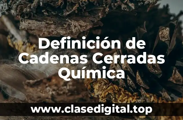 Definición de Cadenas Cerradas Química