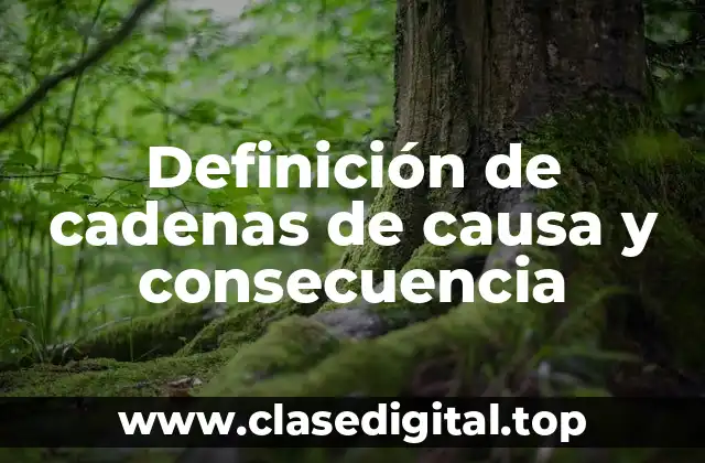 Definición de cadenas de causa y consecuencia