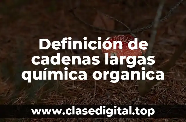 Definición de cadenas largas química organica