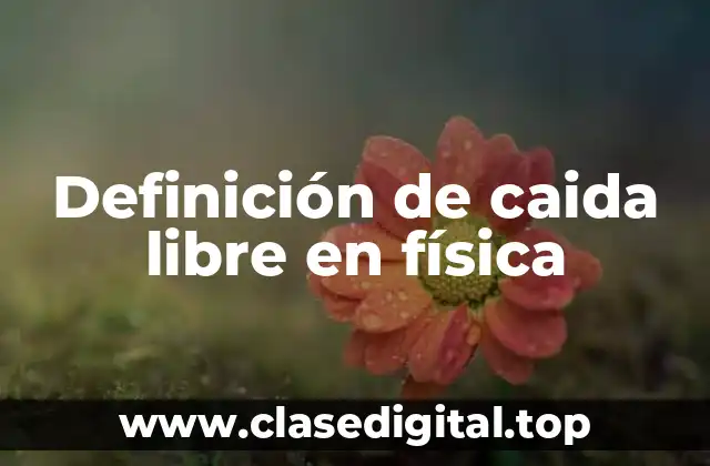 Ejemplos de caida libre en física