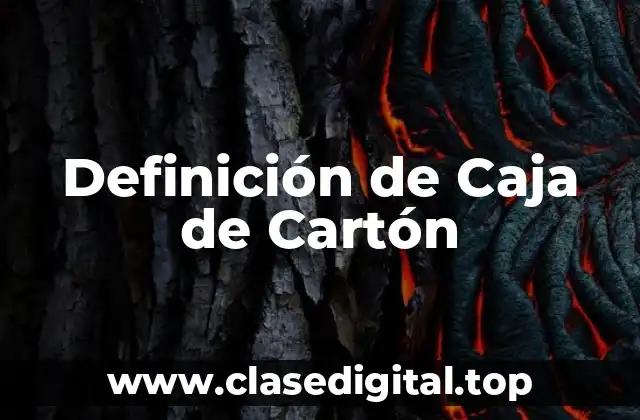 Definición de Caja de Cartón