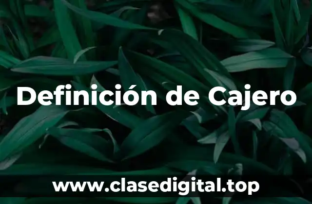 Definición de Cajero