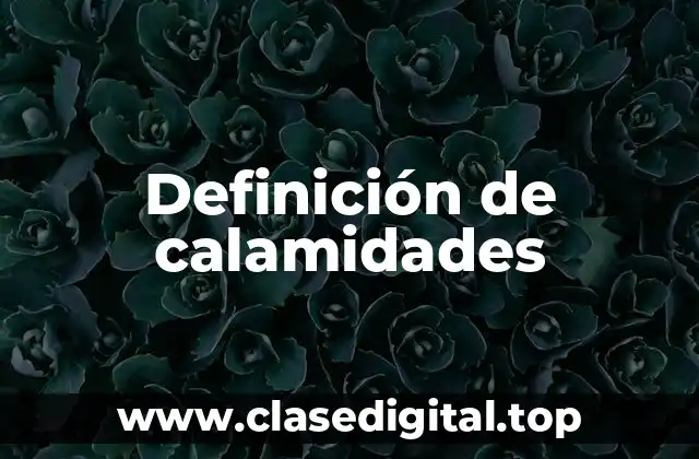 Definición de calamidades