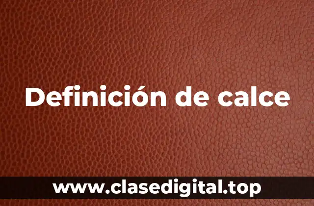 Definición de calce
