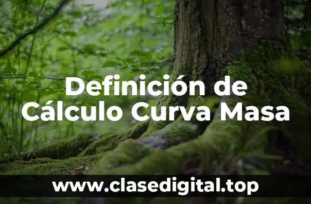 Definición de Cálculo Curva Masa