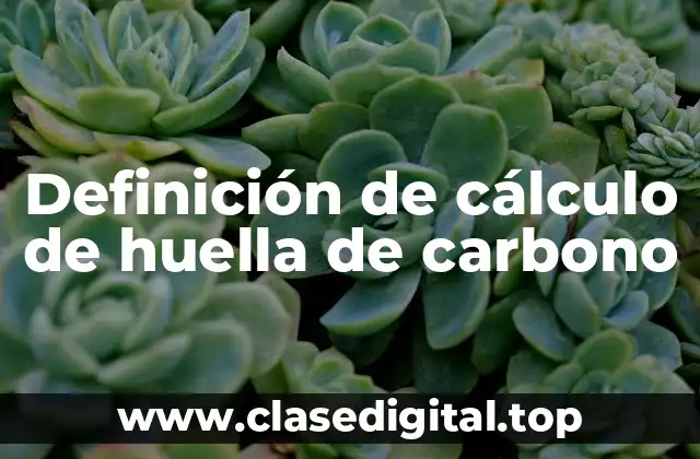 Definición de cálculo de huella de carbono