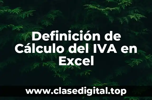 Ejemplos de Cálculo del IVA en Excel