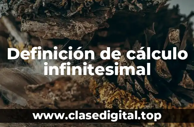 Definición de cálculo infinitesimal