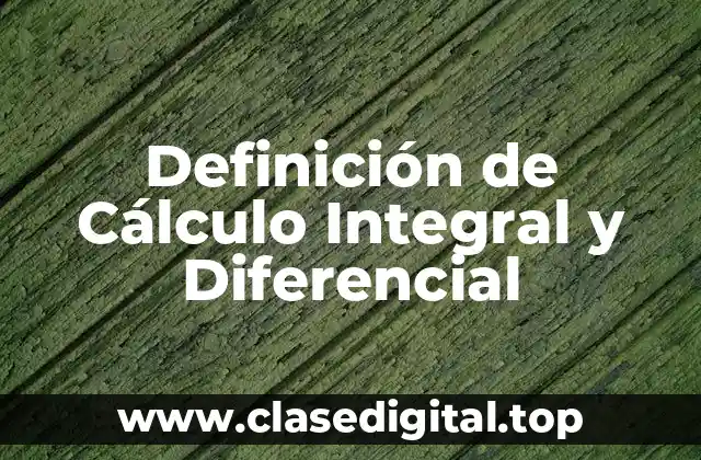 Definición Técnica de Cálculo Integral y Diferencial