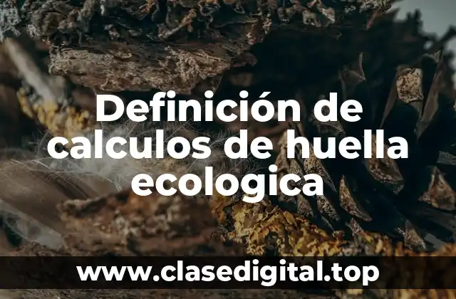 Definición de calculos de huella ecologica