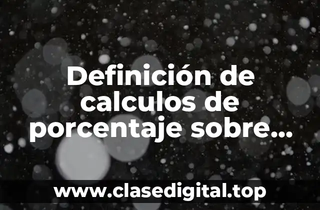 Definición de calculos de porcentaje sobre costos de servicios turísticos