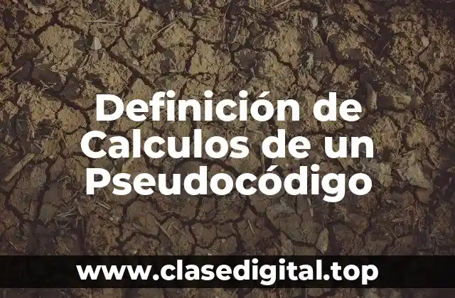Definición de Calculos de un Pseudocódigo