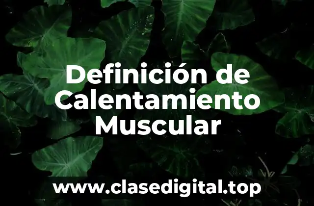 Definición de Calentamiento Muscular