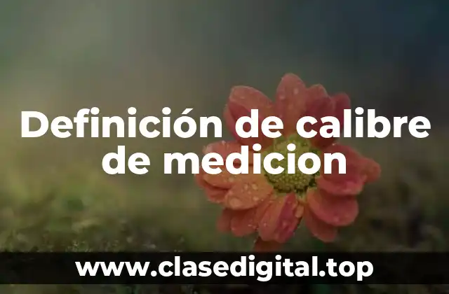Definición de calibre de medicion