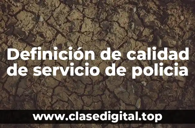 Definición de calidad de servicio de policia