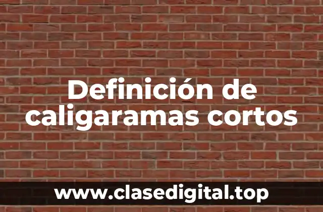 Definición de caligaramas cortos