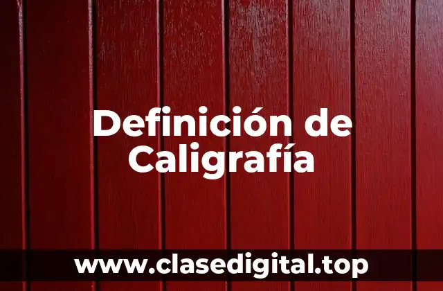 Definición técnica de caligrafía