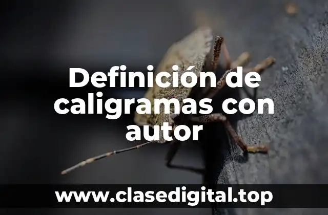Definición de caligramas con autor
