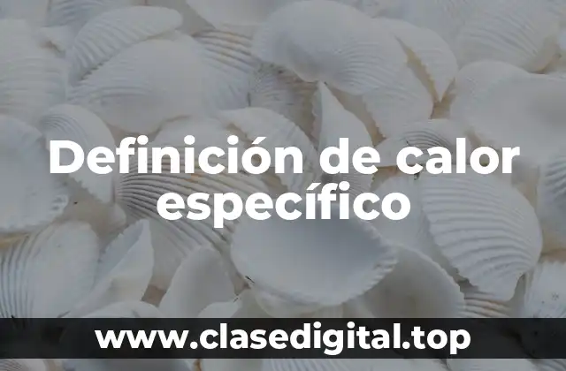 Definición técnica de calor específico