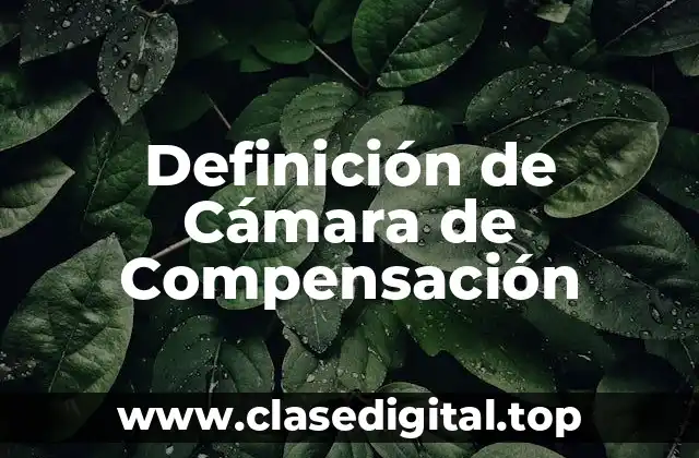 Definición de Cámara de Compensación