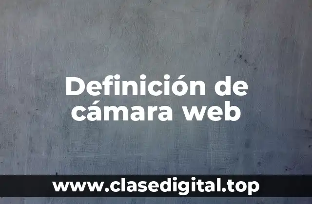 Definición de cámara web