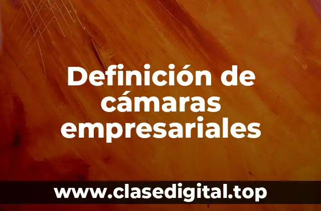 Definición de cámaras empresariales