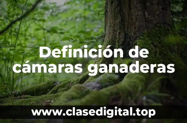 Definición de cámaras ganaderas