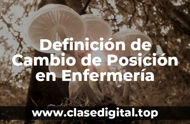 Definición técnica de Cambio de Posición en Enfermería