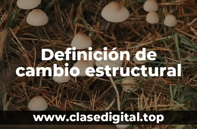 Definición de cambio estructural