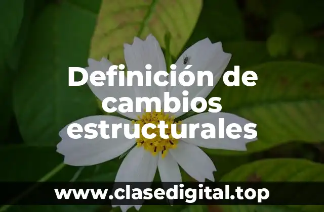 Ejemplos de cambios estructurales