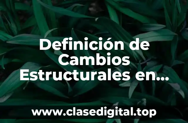 Definición de Cambios Estructurales en México