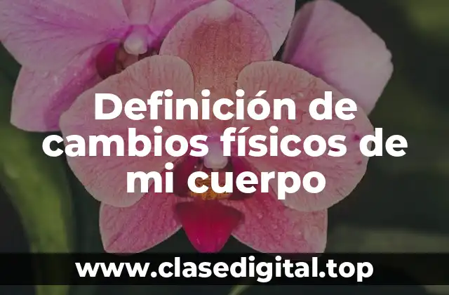 Definición de cambios físicos de mi cuerpo