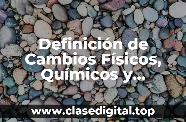 Definición de Cambios Físicos, Químicos y Nucleares de la Materia