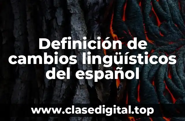 Ejemplos de cambios lingüísticos en el español