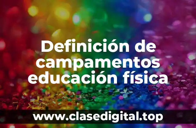 Ejemplos de campamentos educación física