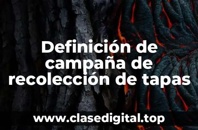 Definición de campaña de recolección de tapas