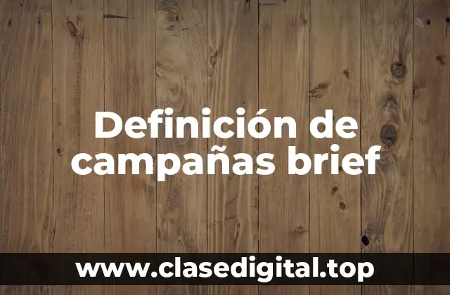 Ejemplos de campañas brief
