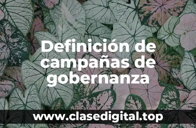 Definición de campañas de gobernanza