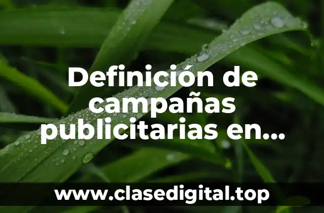 Definición de campañas publicitarias en revistas