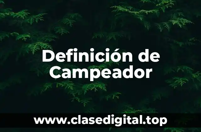 Definición de Campeador