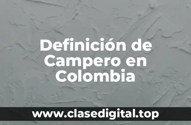 Definición de Campero en Colombia