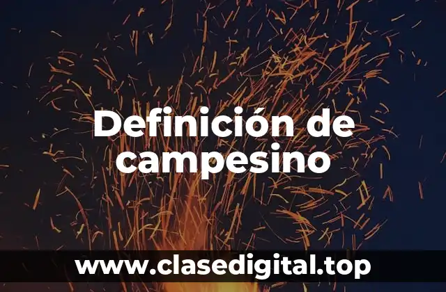 Definición de campesino