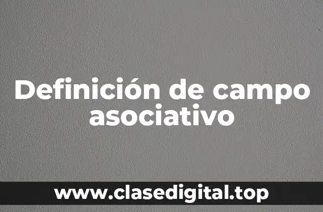 Definición de campo asociativo