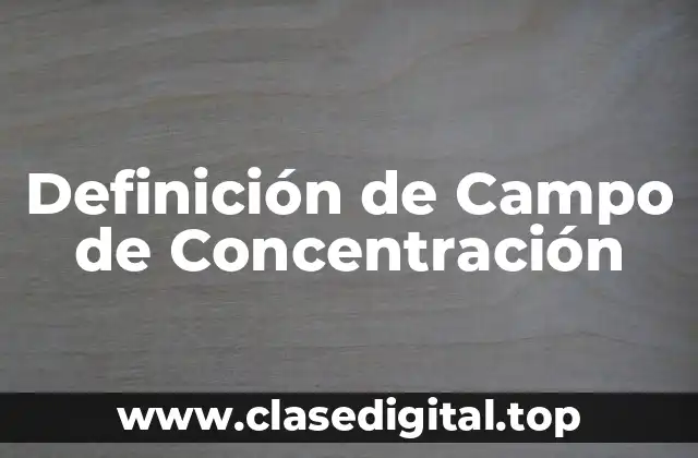 Definición de Campo de Concentración