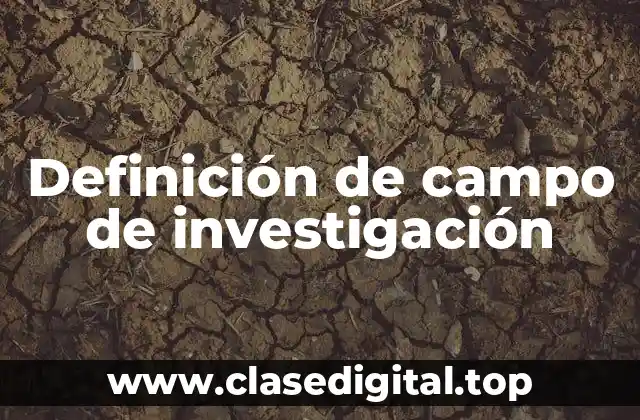 Definición de campo de investigación