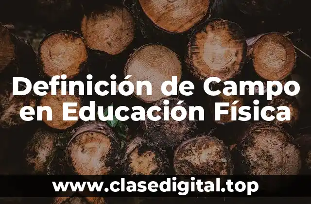 Definición de Campo en Educación Física