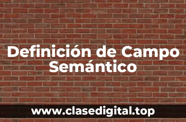 Definición de Campo Semántico
