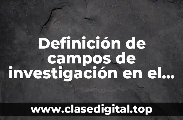 Definición de campos de investigación en el arrendamiento