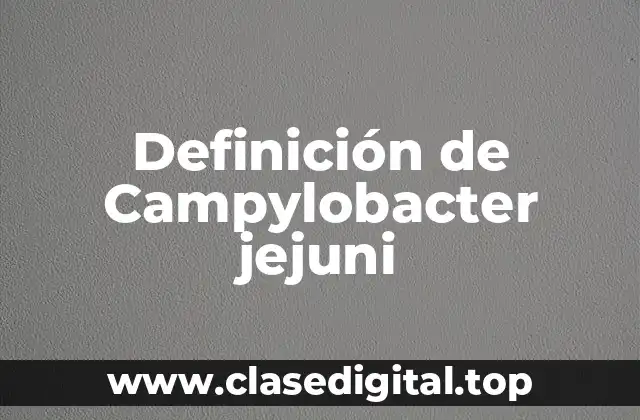 Definición de Campylobacter jejuni